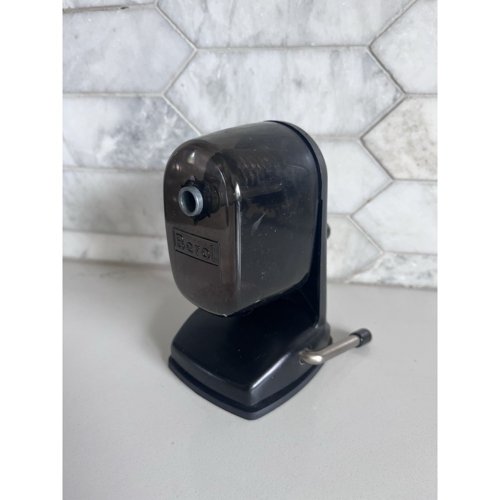 Vintage Berol Manual Crank‎ Pencil Sharpener Suction Vacuhold Lever